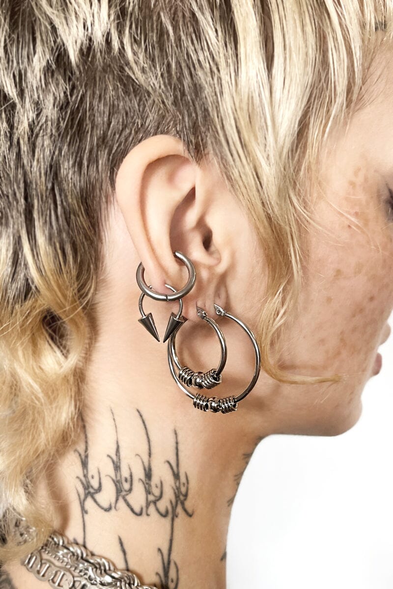 Iris Hoop Earrings | Steel Earrings NOCTEX